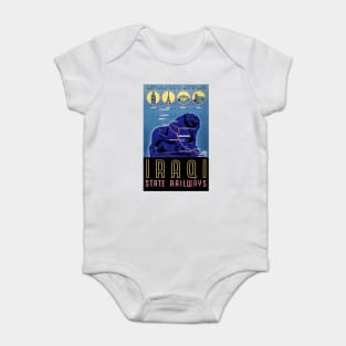 Vintage Travel Poster Iraq State Railways Baby Bodysuit